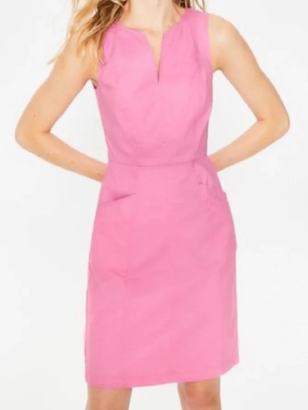 Boden Helena Pink Chino Dress - Size 12 - Picture 2 of 7